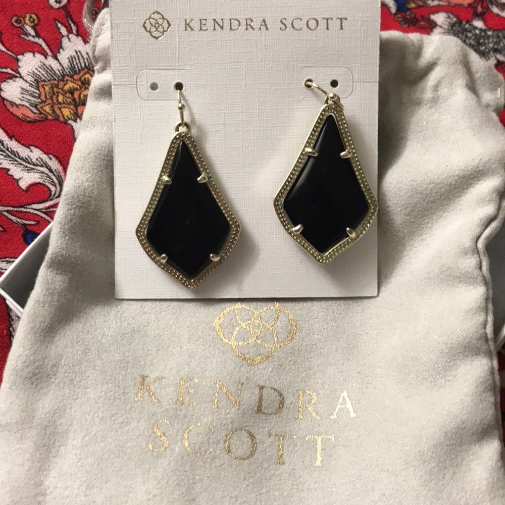 Alex earrings Gold Drop in Black